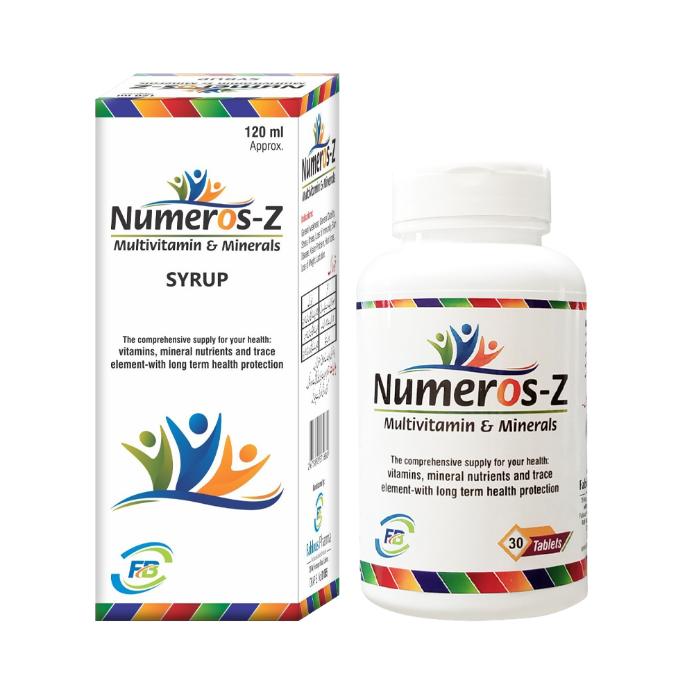 Numeros Z Tablet and Syrup for Multivitamin and minerals