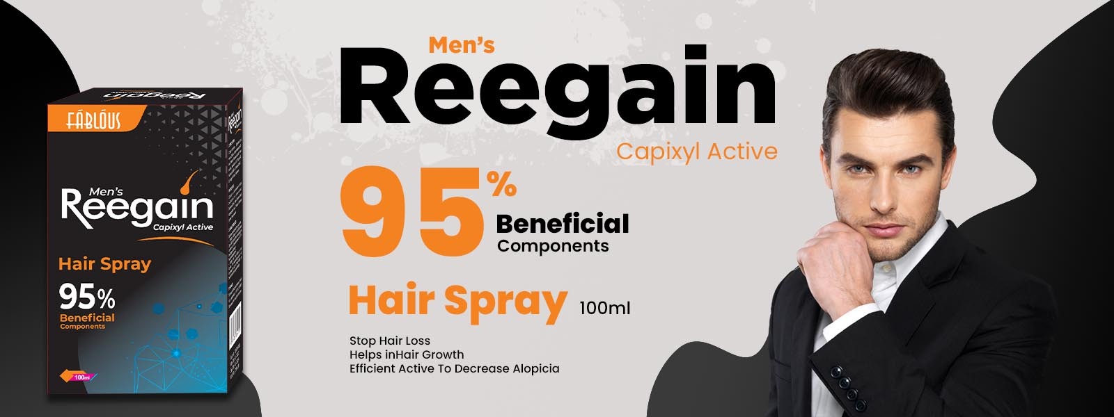 Men Hair Spray for Hair Growth Banner