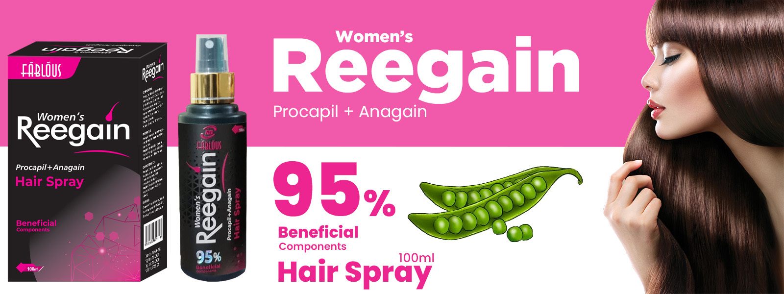 Women Hair Spray Banner